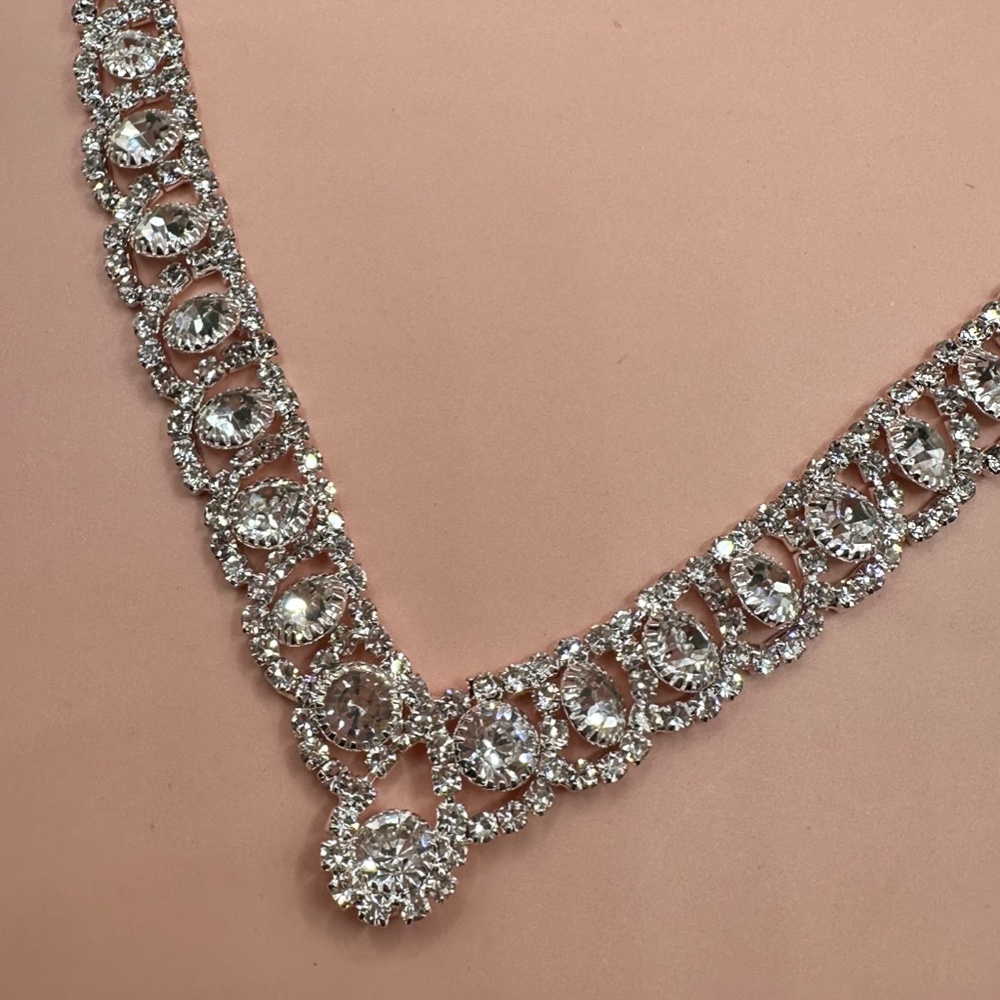 earrings with evening necklace